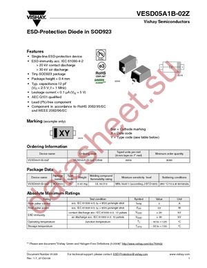 VESD05A1B-02Z-GS08 datasheet  